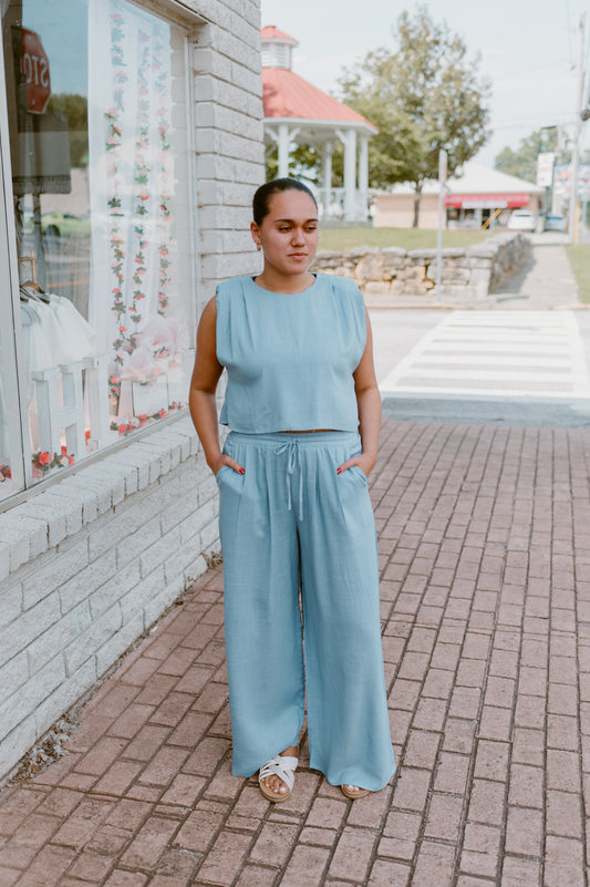 Beach Walk Chambray Set