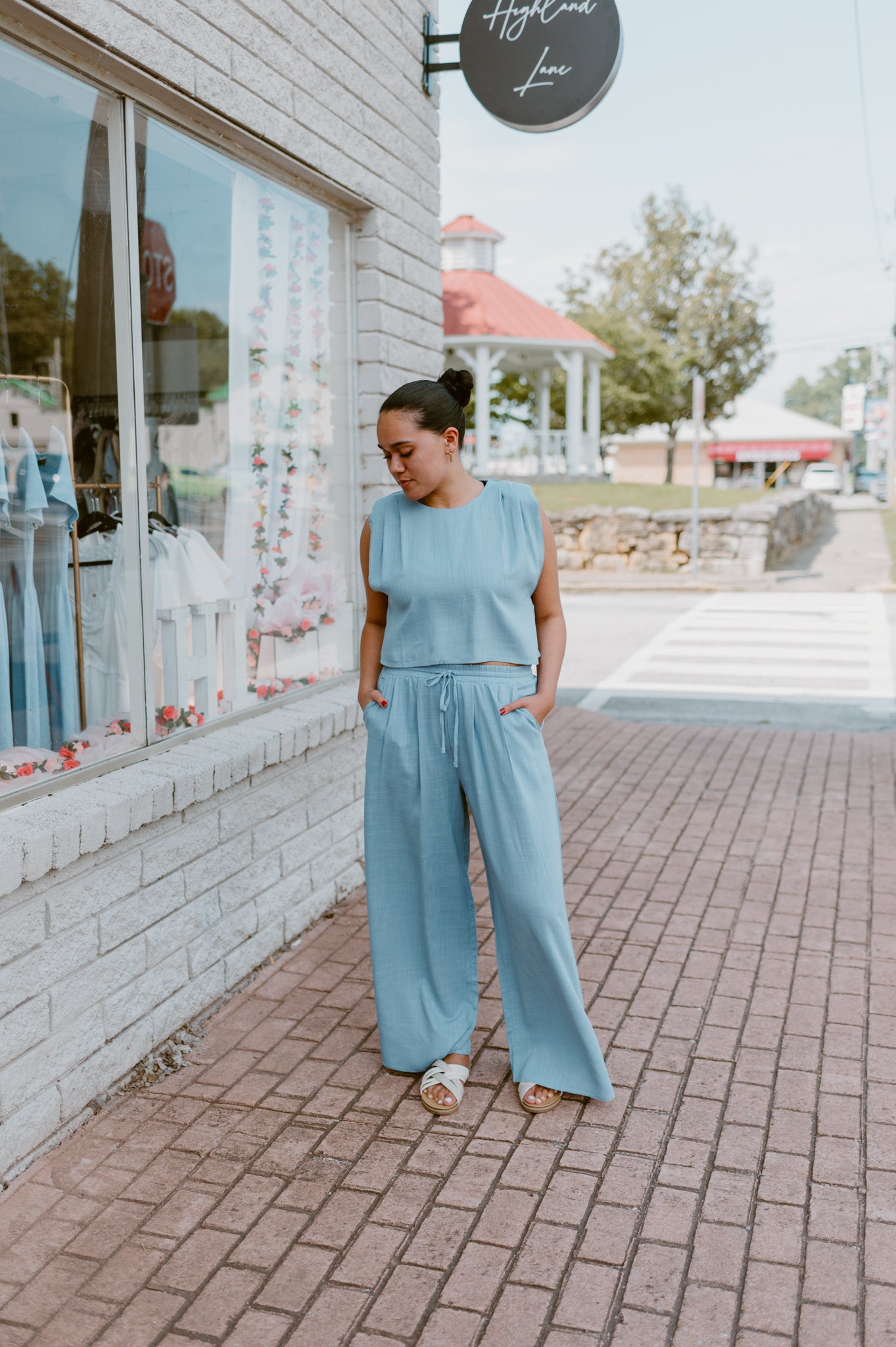 Beach Walk Chambray Set