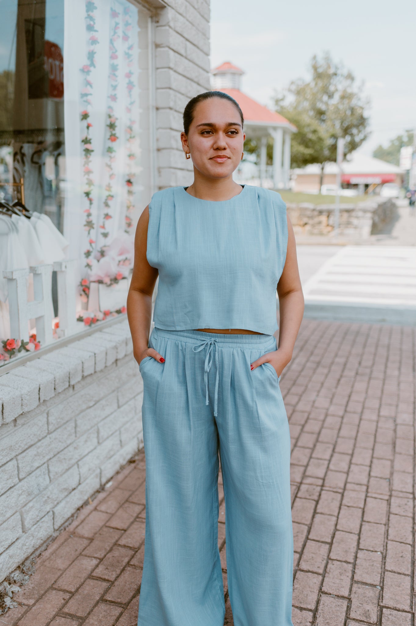 Beach Walk Chambray Set