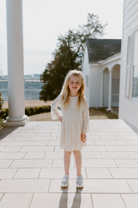 Ivory Lace Mommy & Me Dress - Child: 8-9T