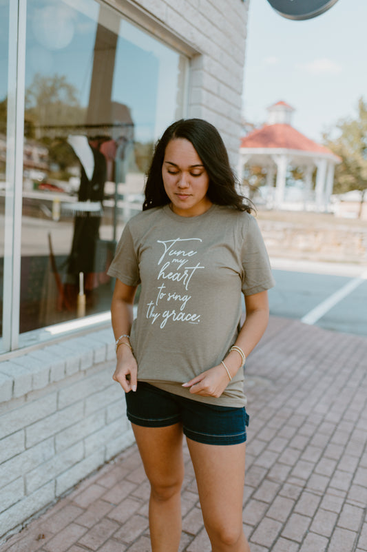 Tune My Heart To Sing Thy Grace Graphic Tee