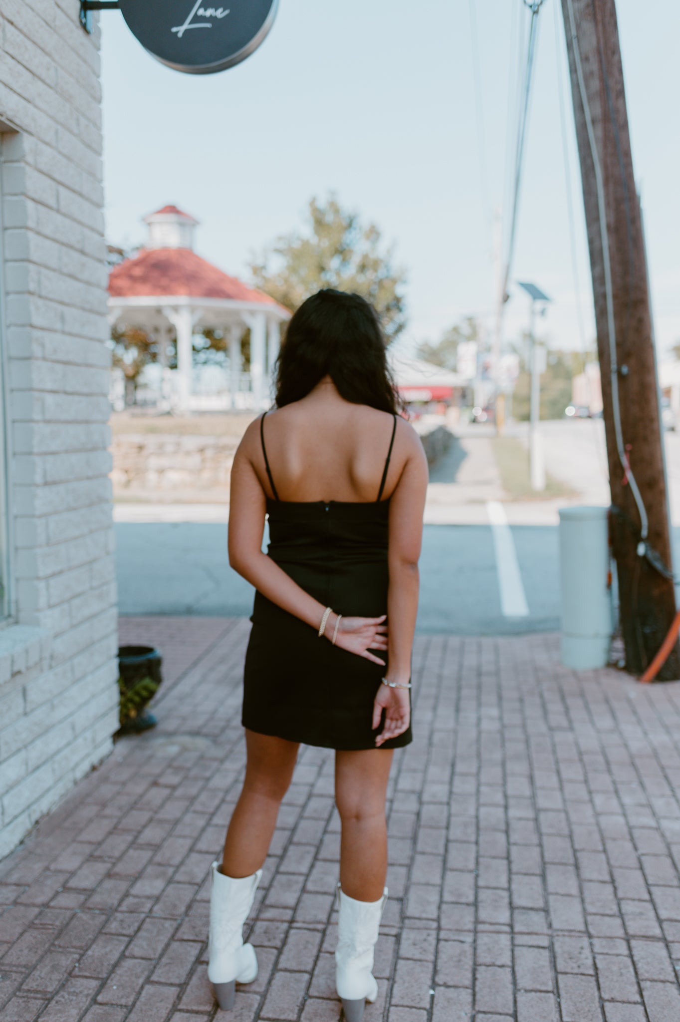 Fringe Rhinestone Mini Black Dress