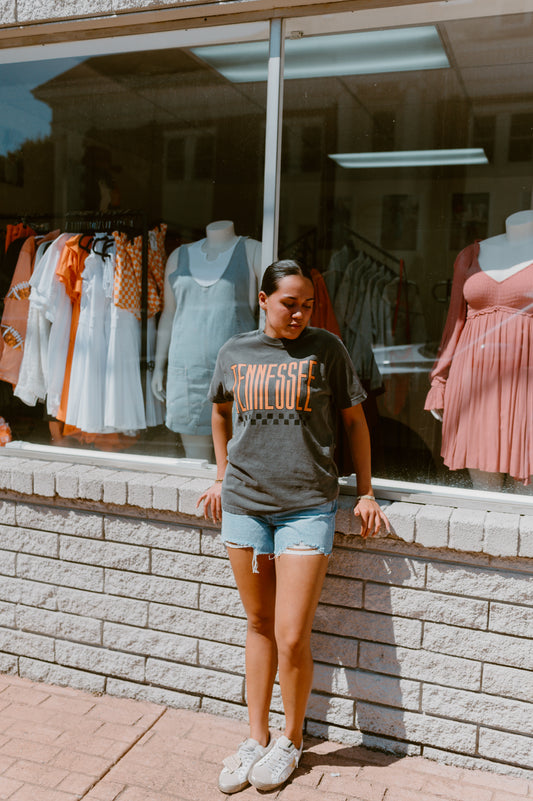 Retro Tennessee Checkerboard Graphic Tee