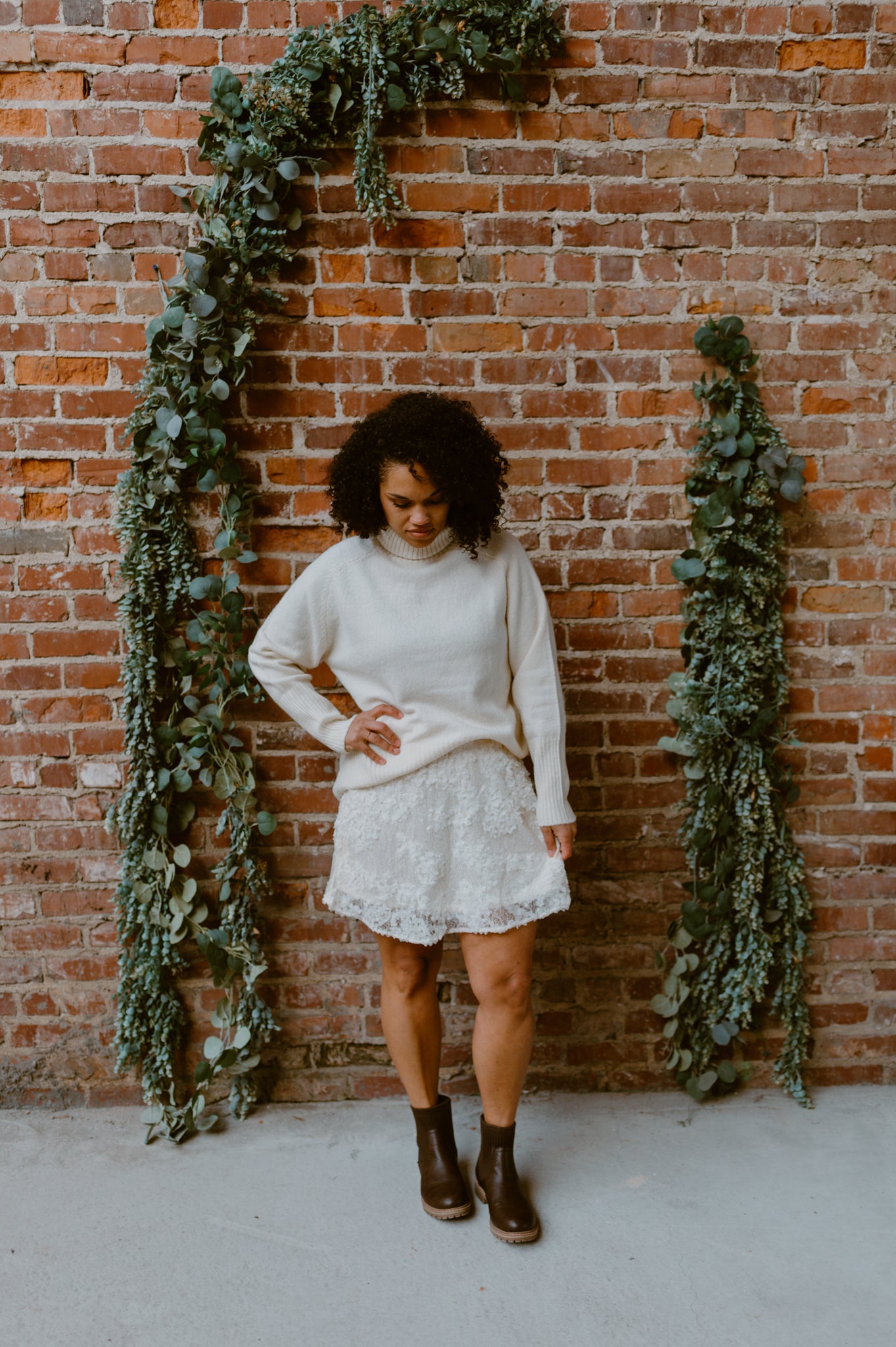 Floral Lace Skater Skirt