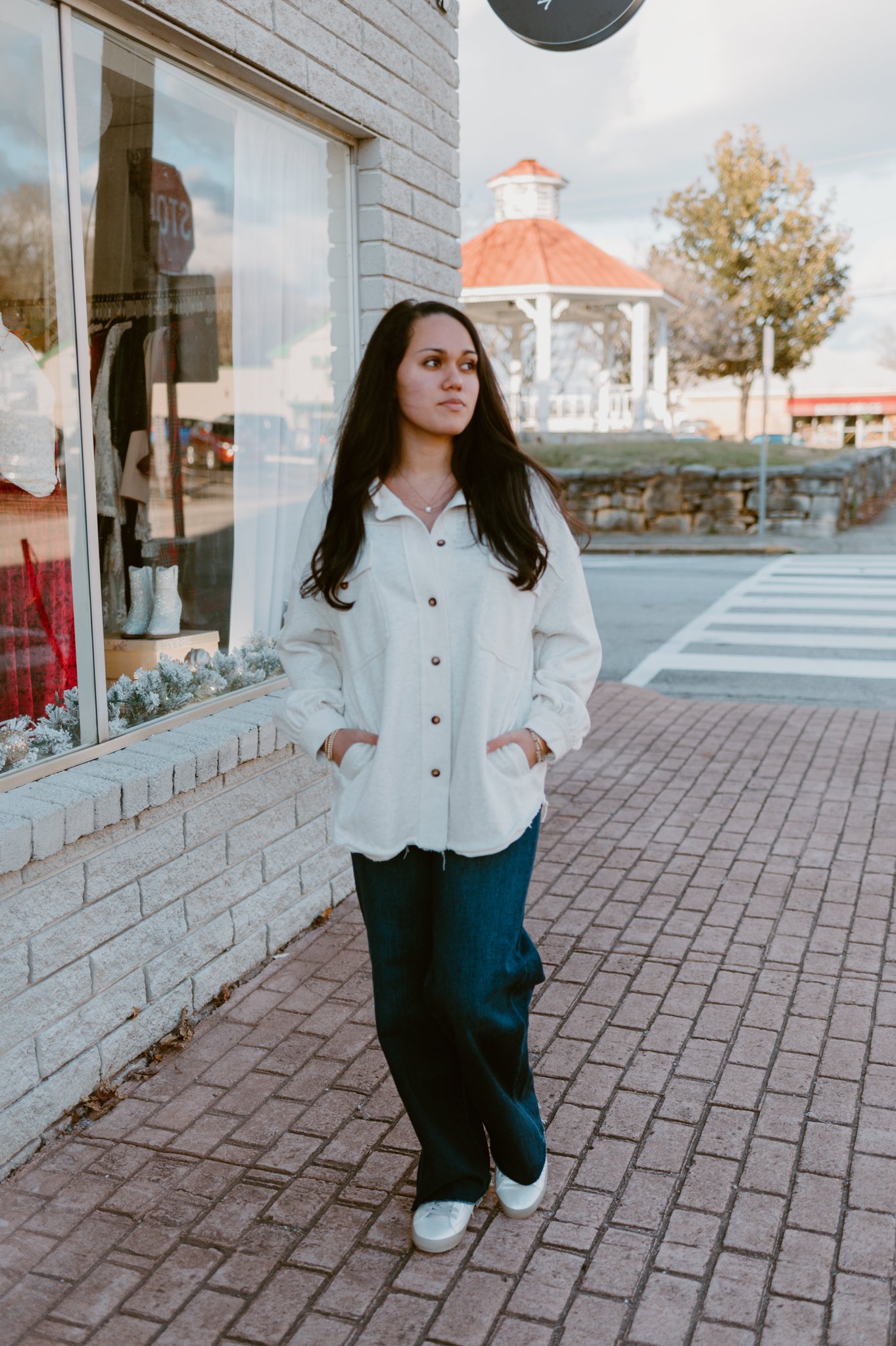 Cozy Button Down Jacket- Cream