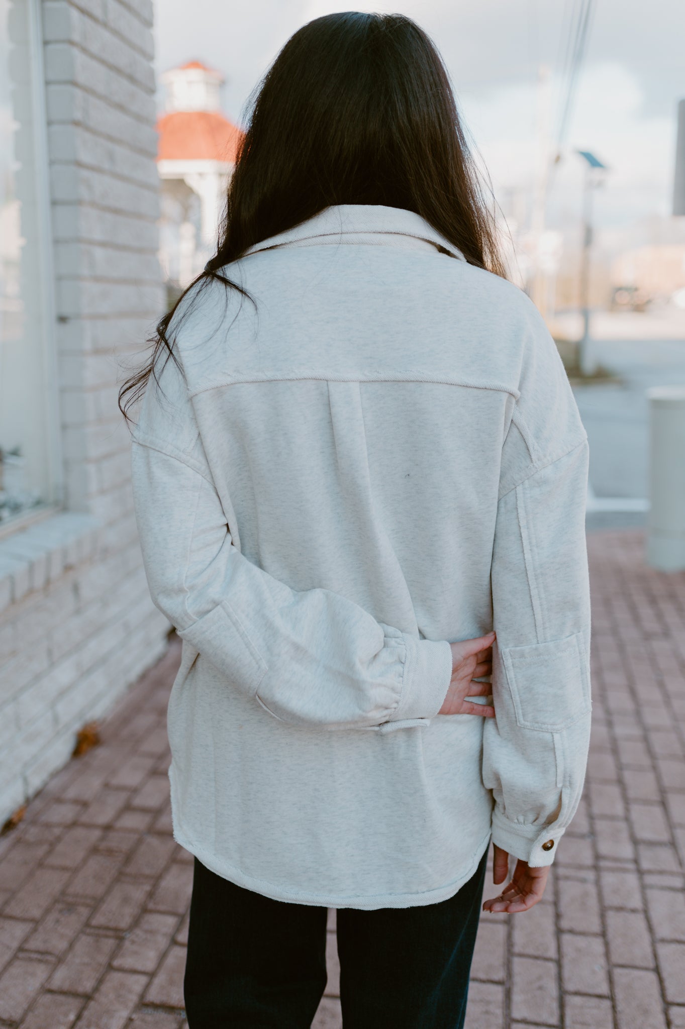 Cozy Button Down Jacket- Cream