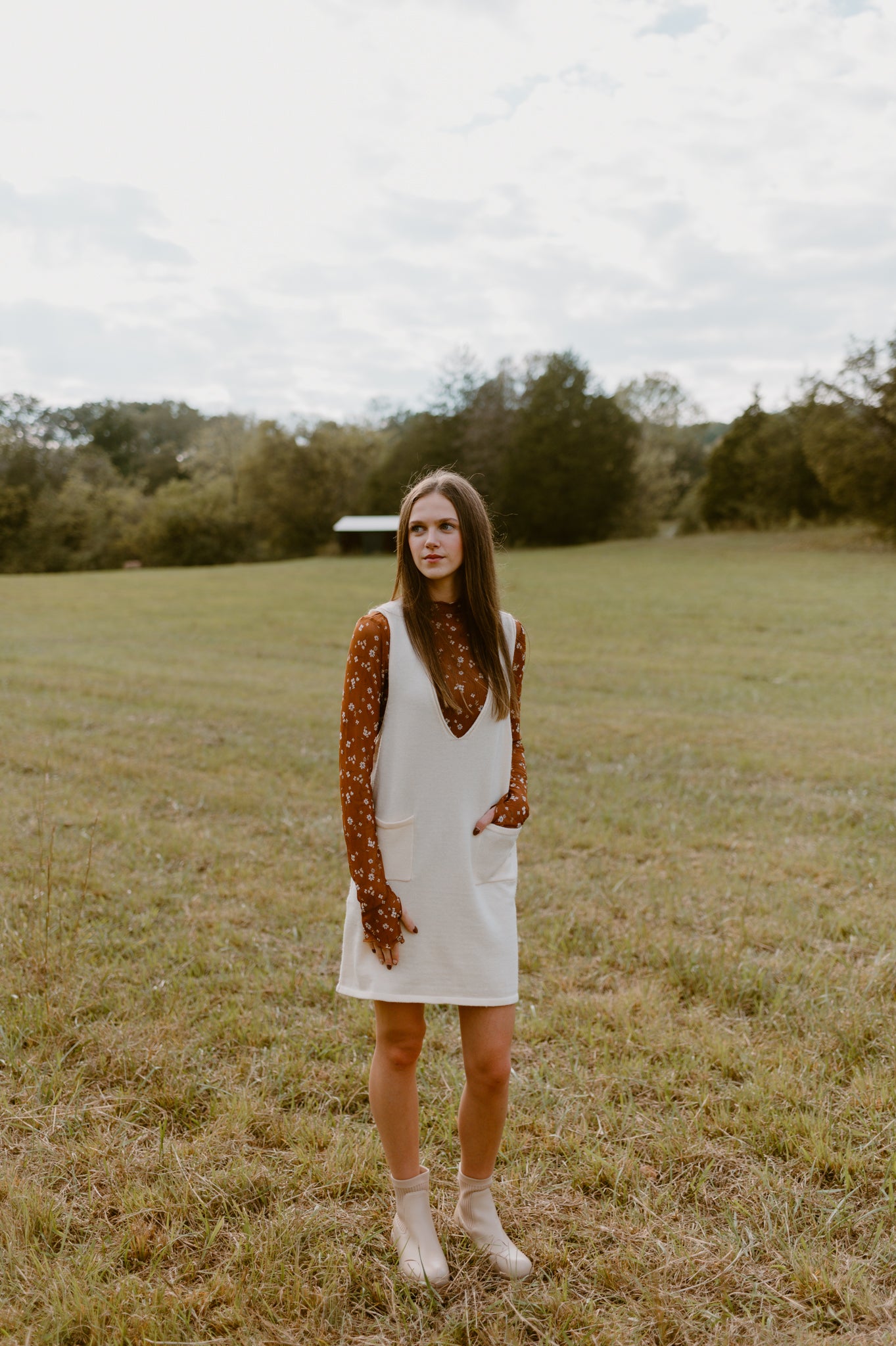 Winter White Pinafore Jumper