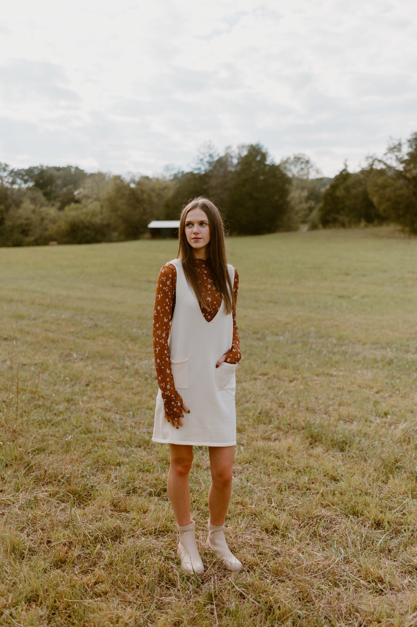 Winter White Pinafore Jumper