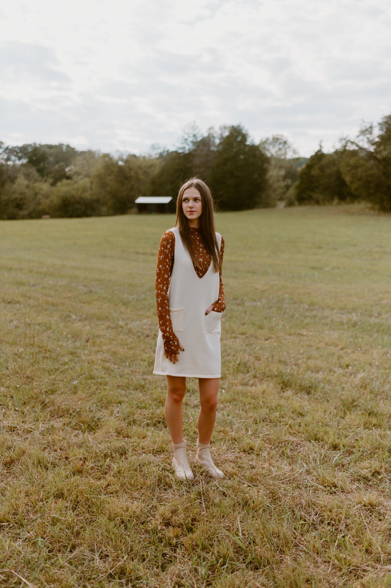 Winter White Pinafore Jumper