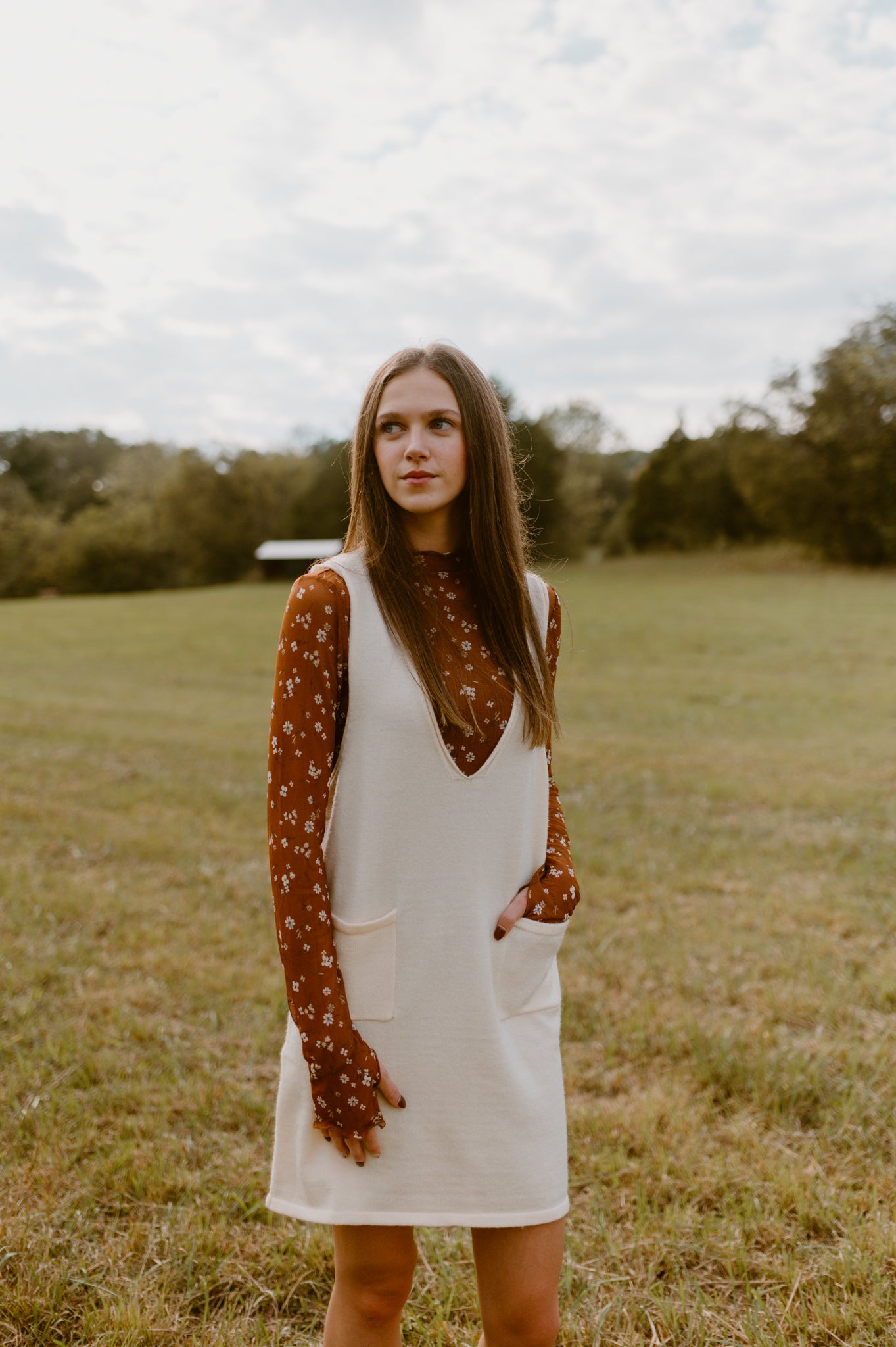 Winter White Pinafore Jumper