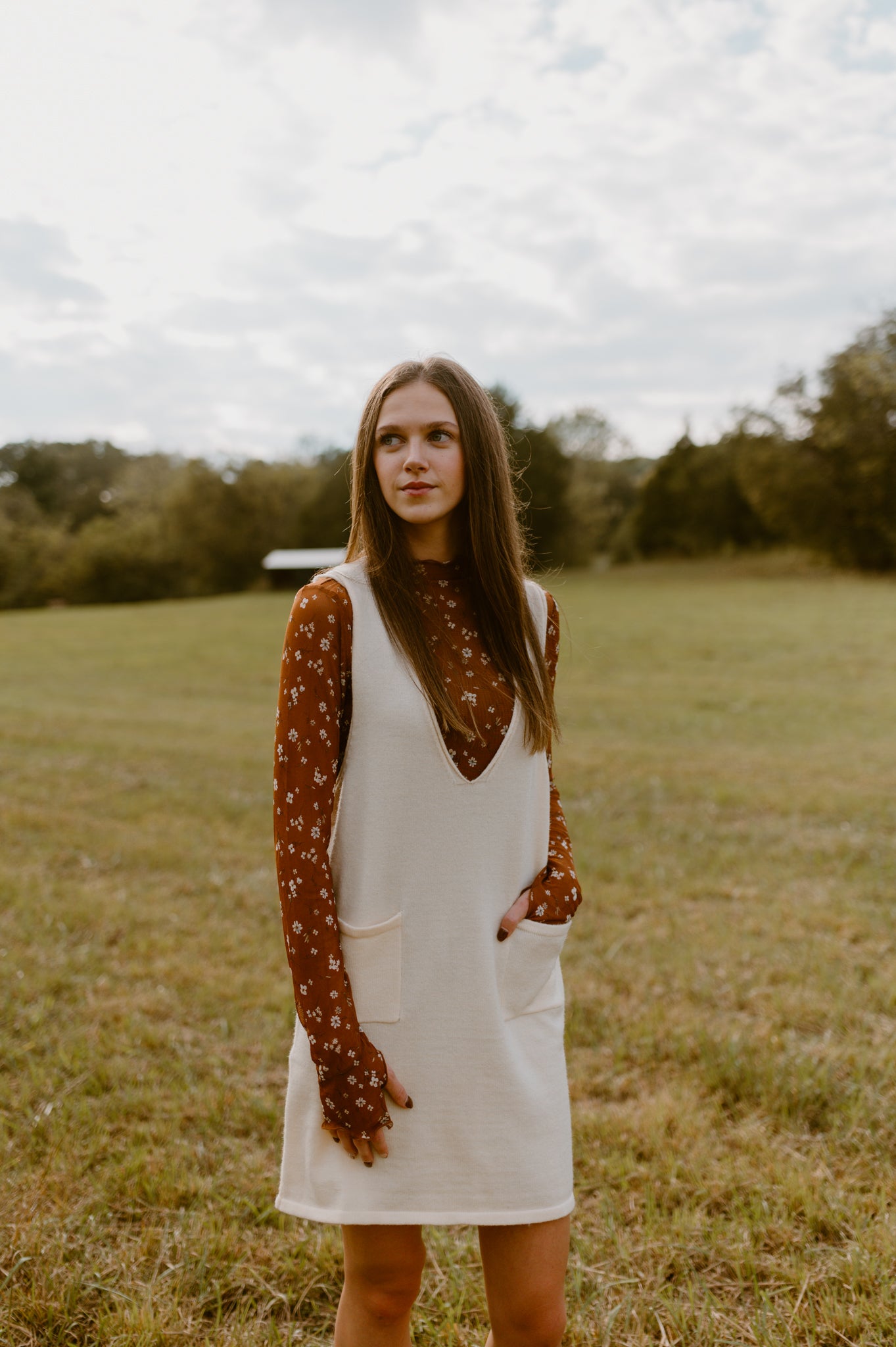 Winter White Pinafore Jumper