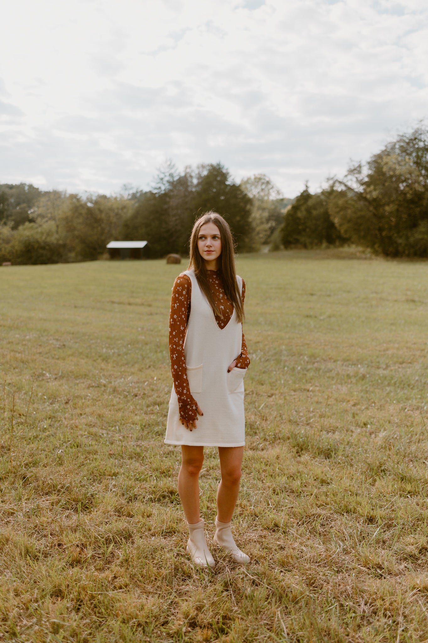 Winter White Pinafore Jumper