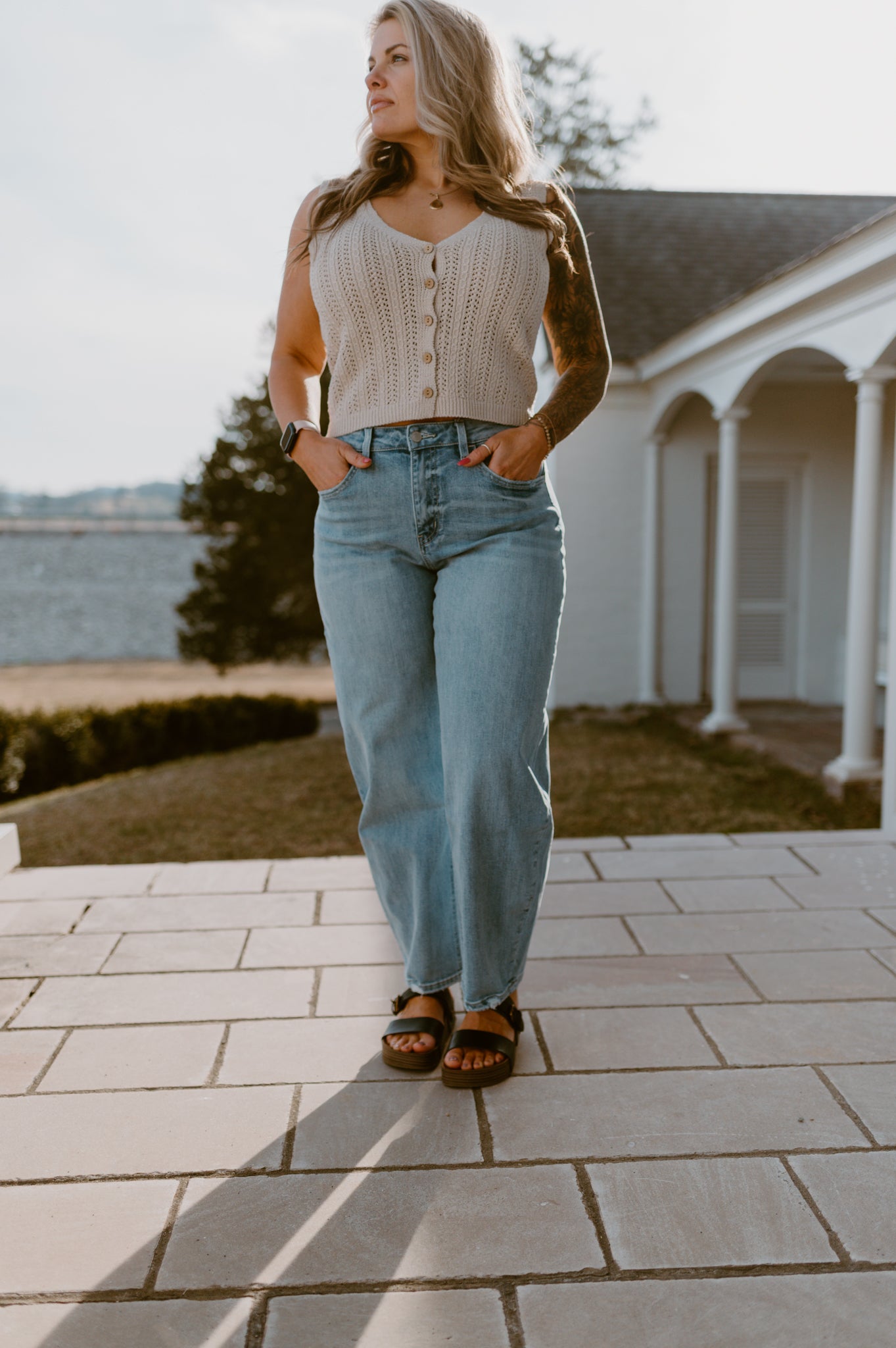 Happiness and Sunshine from Loverlet: High Rise Barrel Jeans