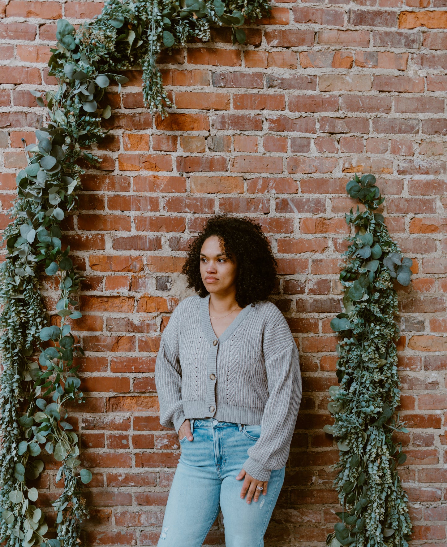 Two Tone button Down Oversized Cardigan Sweater