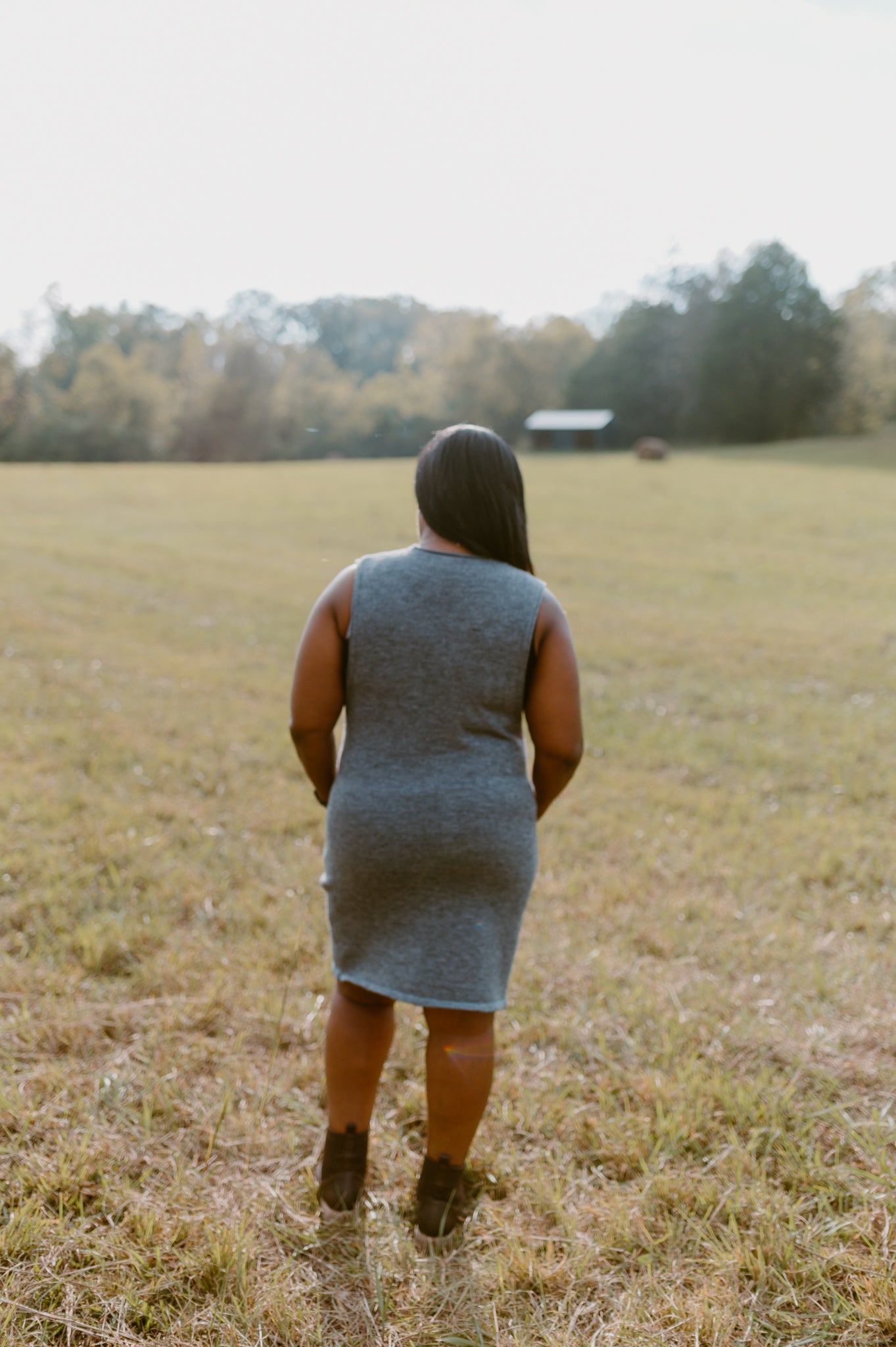 Slate Gray Pinafore Jumper