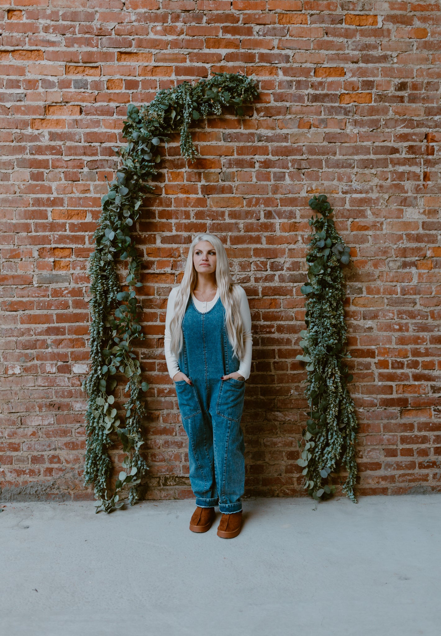 Denim Jumpsuit Relaxed Fit with Harem Pants