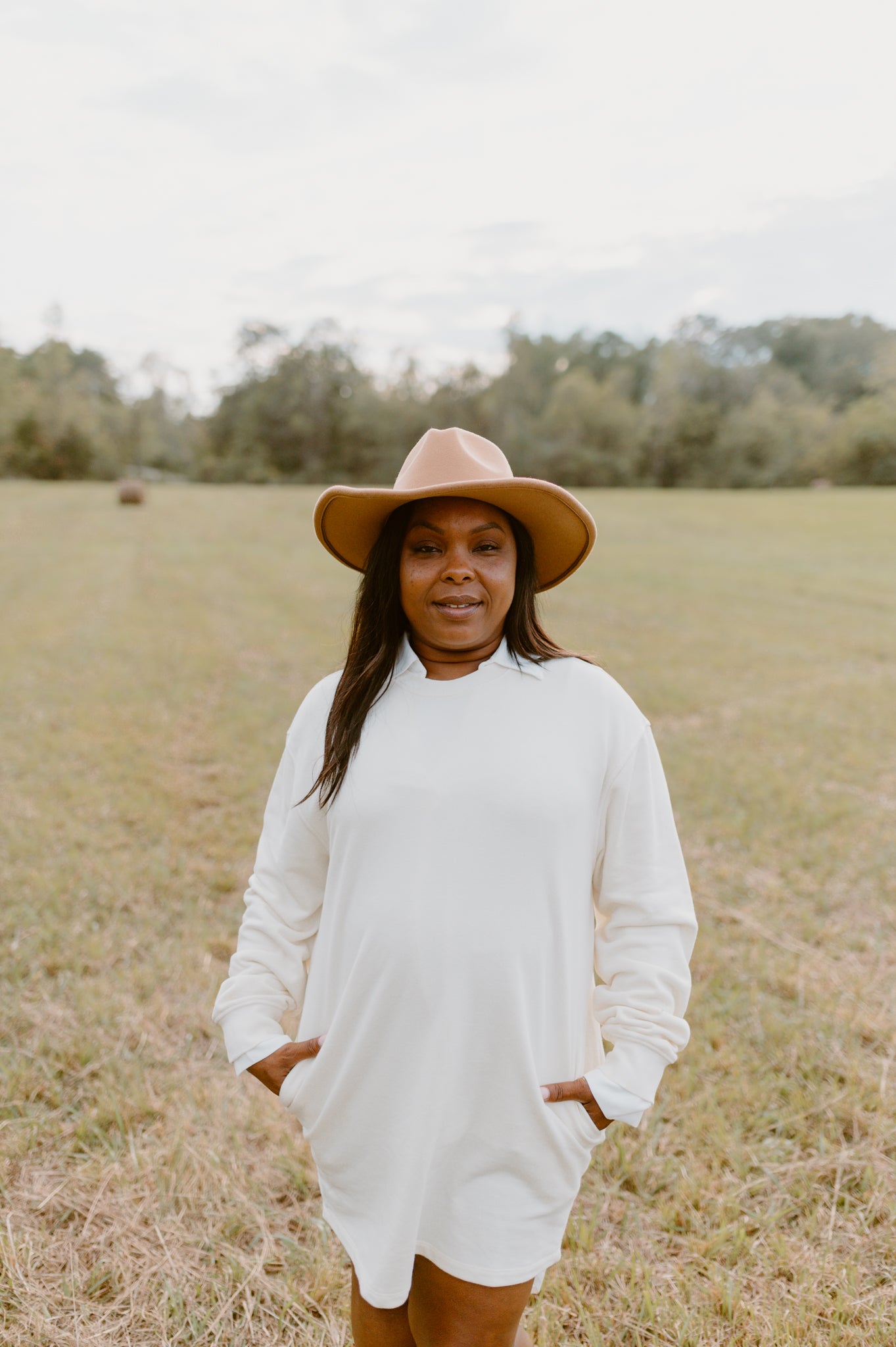 Sweatshirt Mini Dress | Winter White