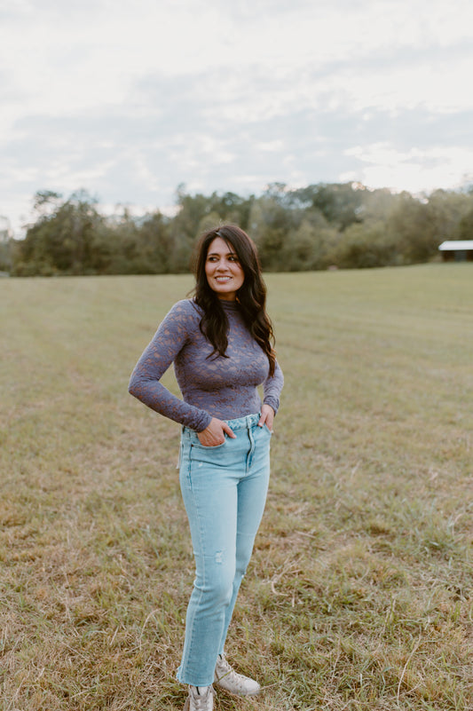 Purple Lace Long Sleeve