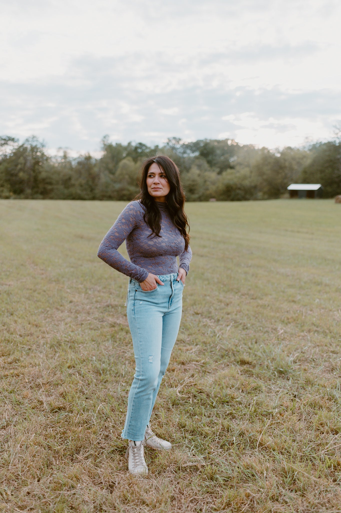 Purple Lace Long Sleeve