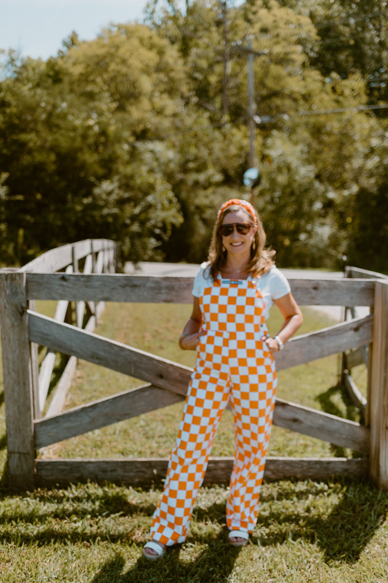 Tennessee Volunteers - on sale Checkerboard Overalls - (ADULT MEDIUM) - Game Bibs