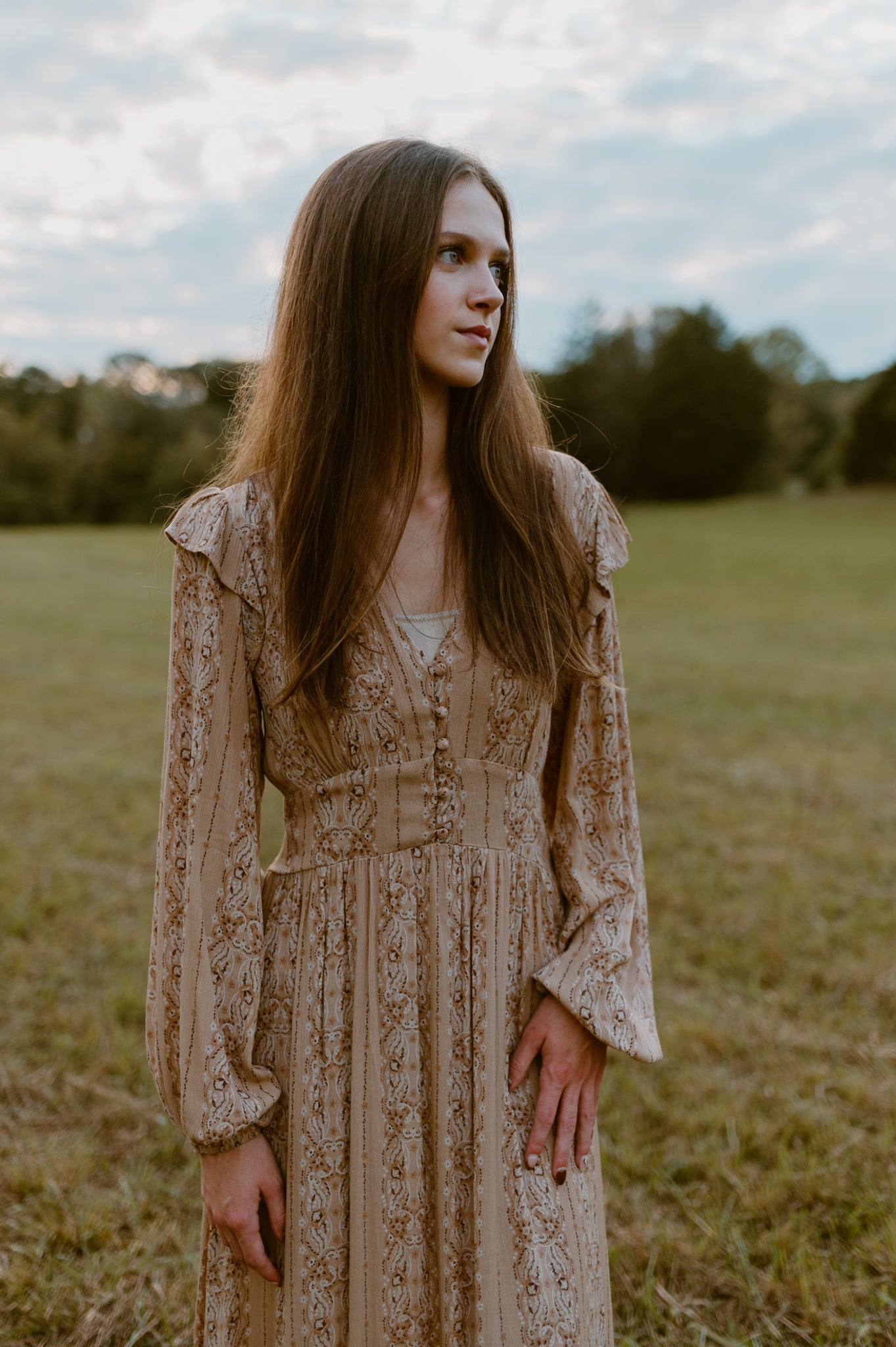 Picture Perfect Smocked Paisley Dress