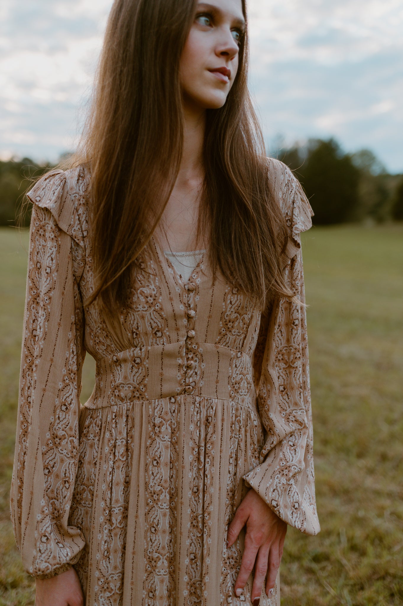 Picture Perfect Smocked Paisley Dress