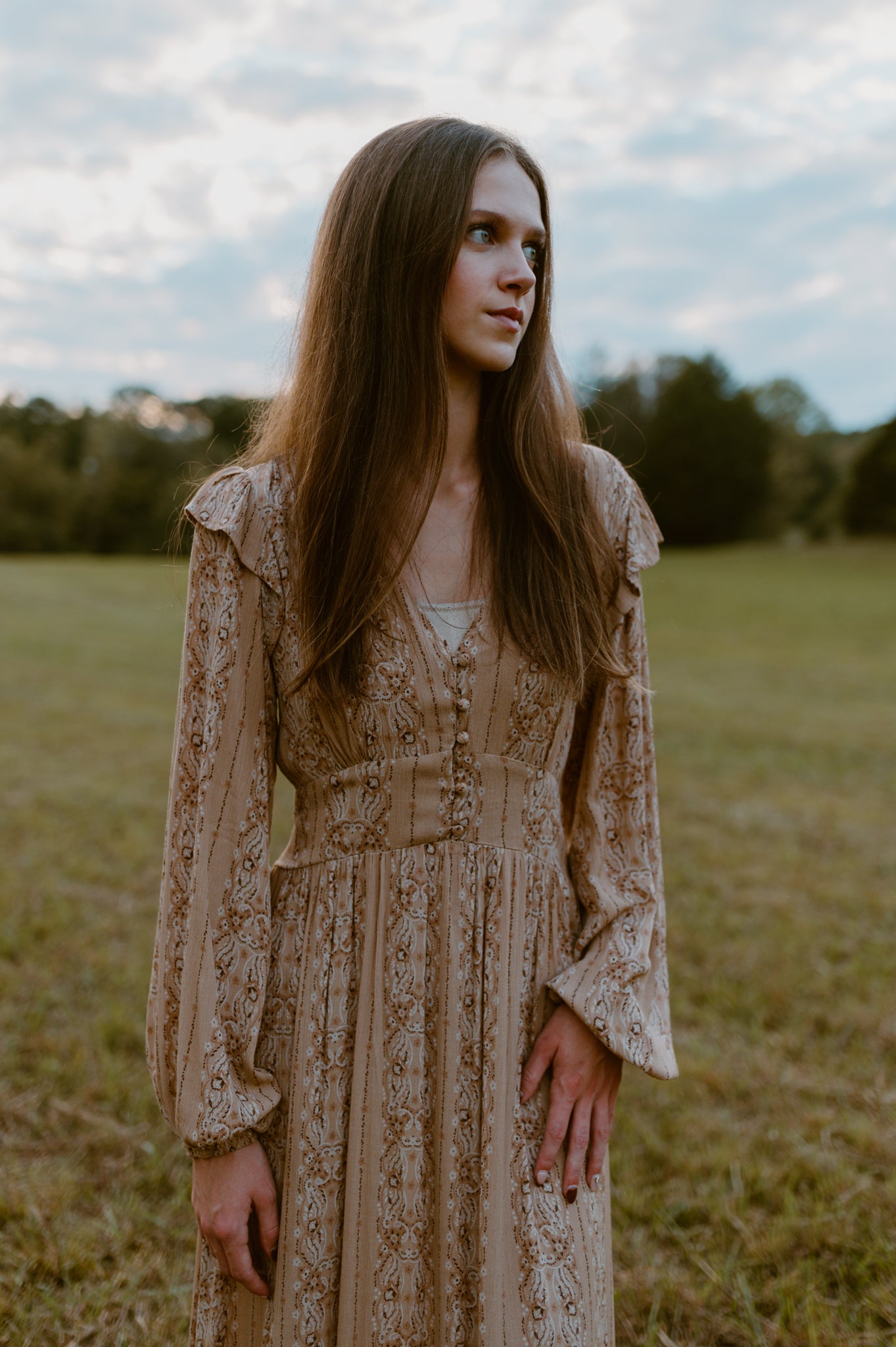 Picture Perfect Smocked Paisley Dress