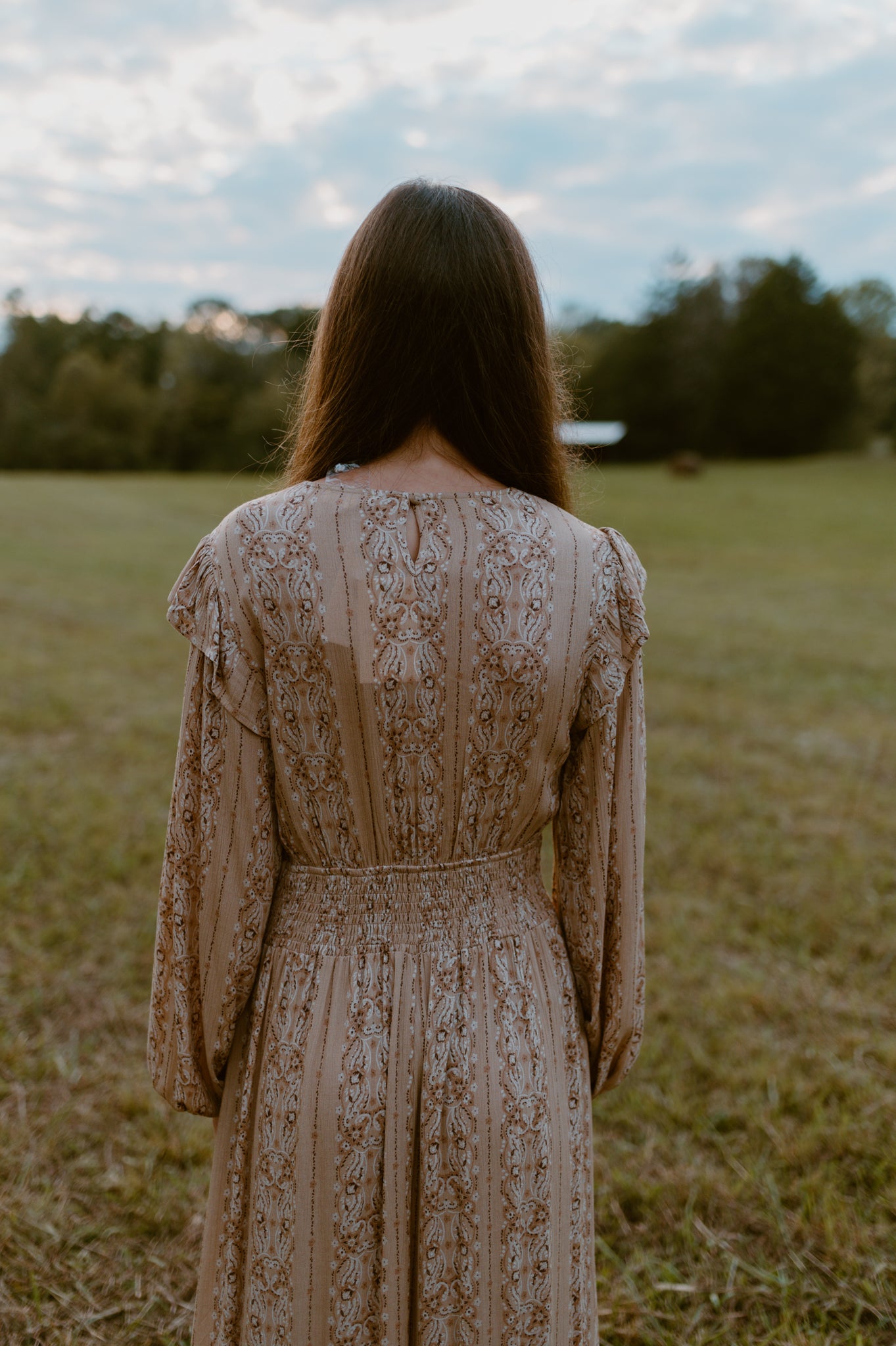 Picture Perfect Smocked Paisley Dress