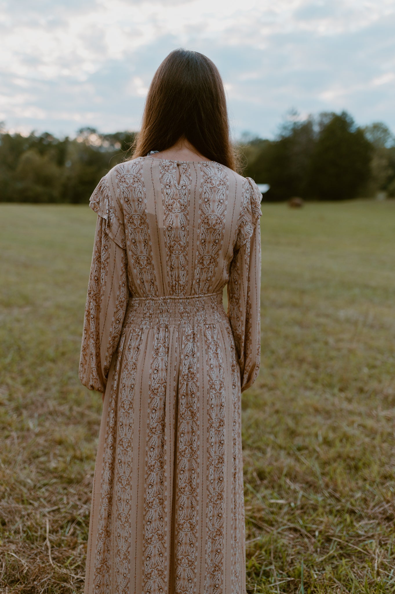 Picture Perfect Smocked Paisley Dress