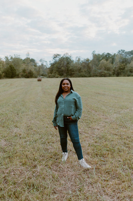 Dreaming of Fall Blouse-Olive Green