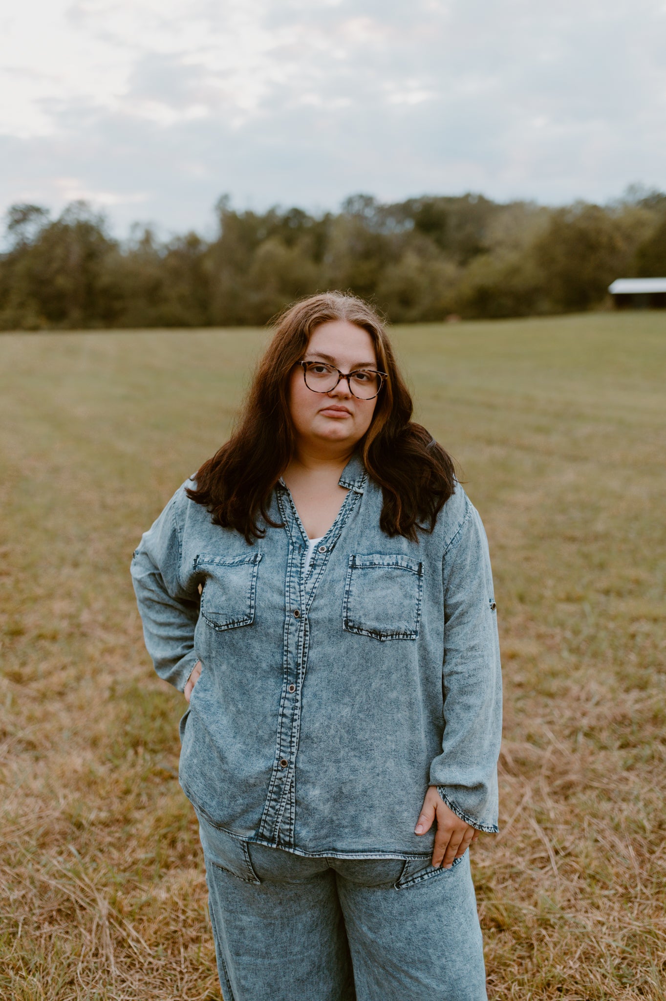 Oversized Denim Button Down