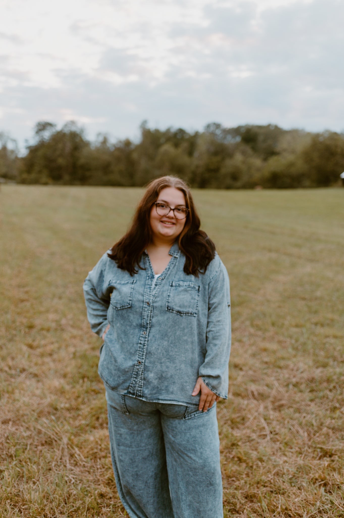 Oversized Denim Button Down