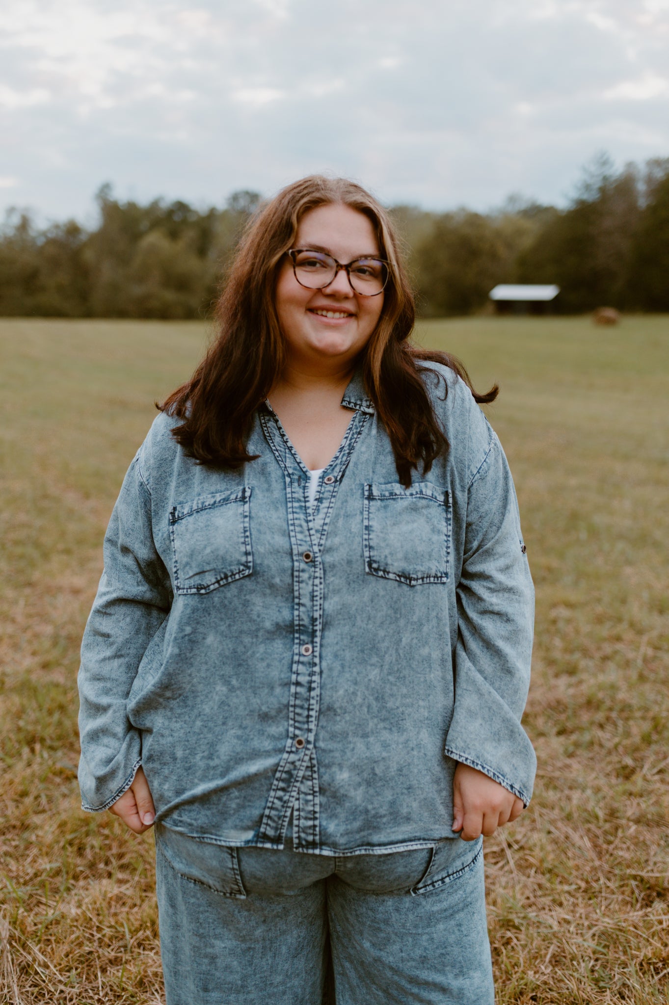 Oversized Denim Button Down