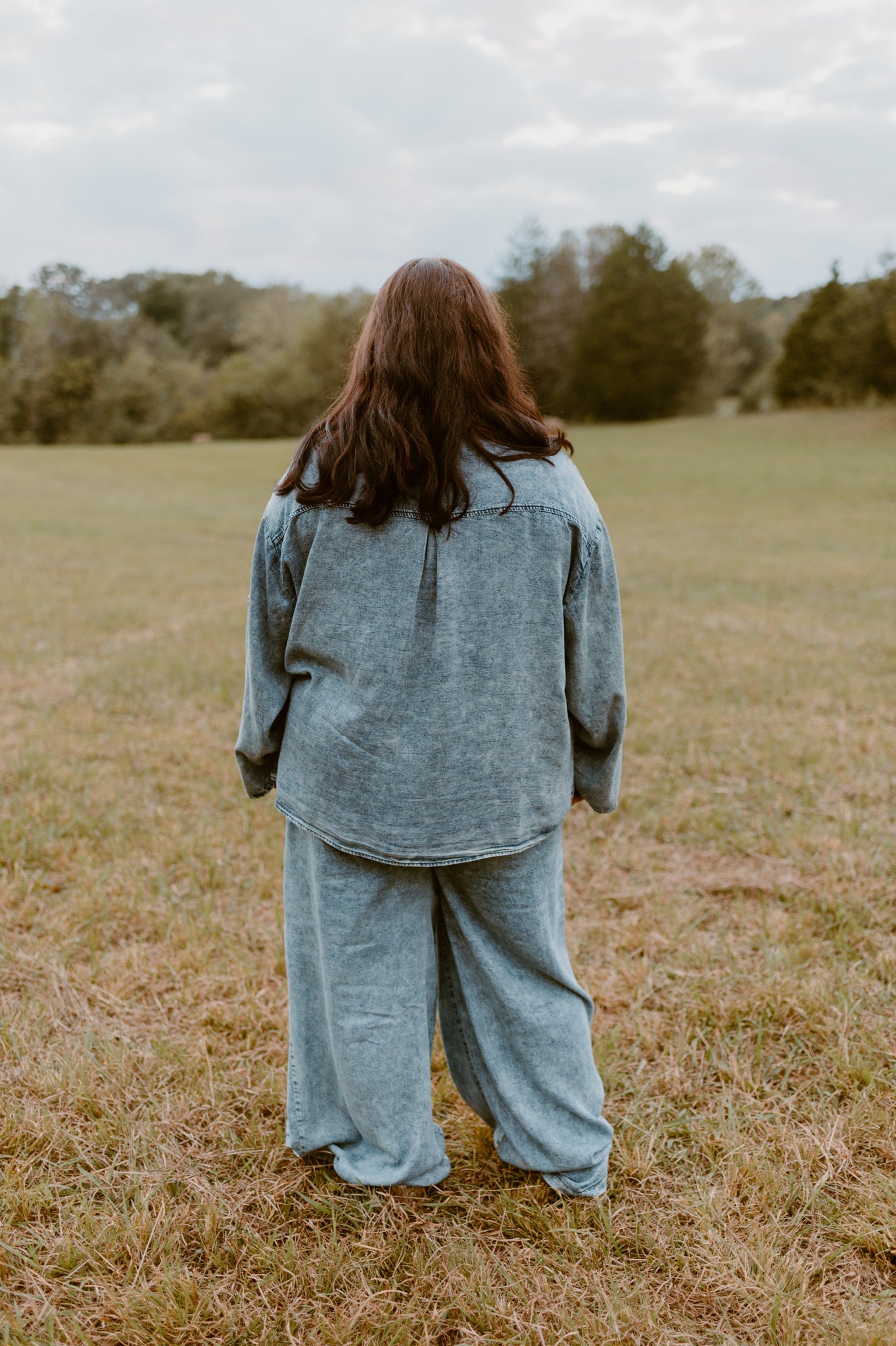 Denim Wide Leg Pant