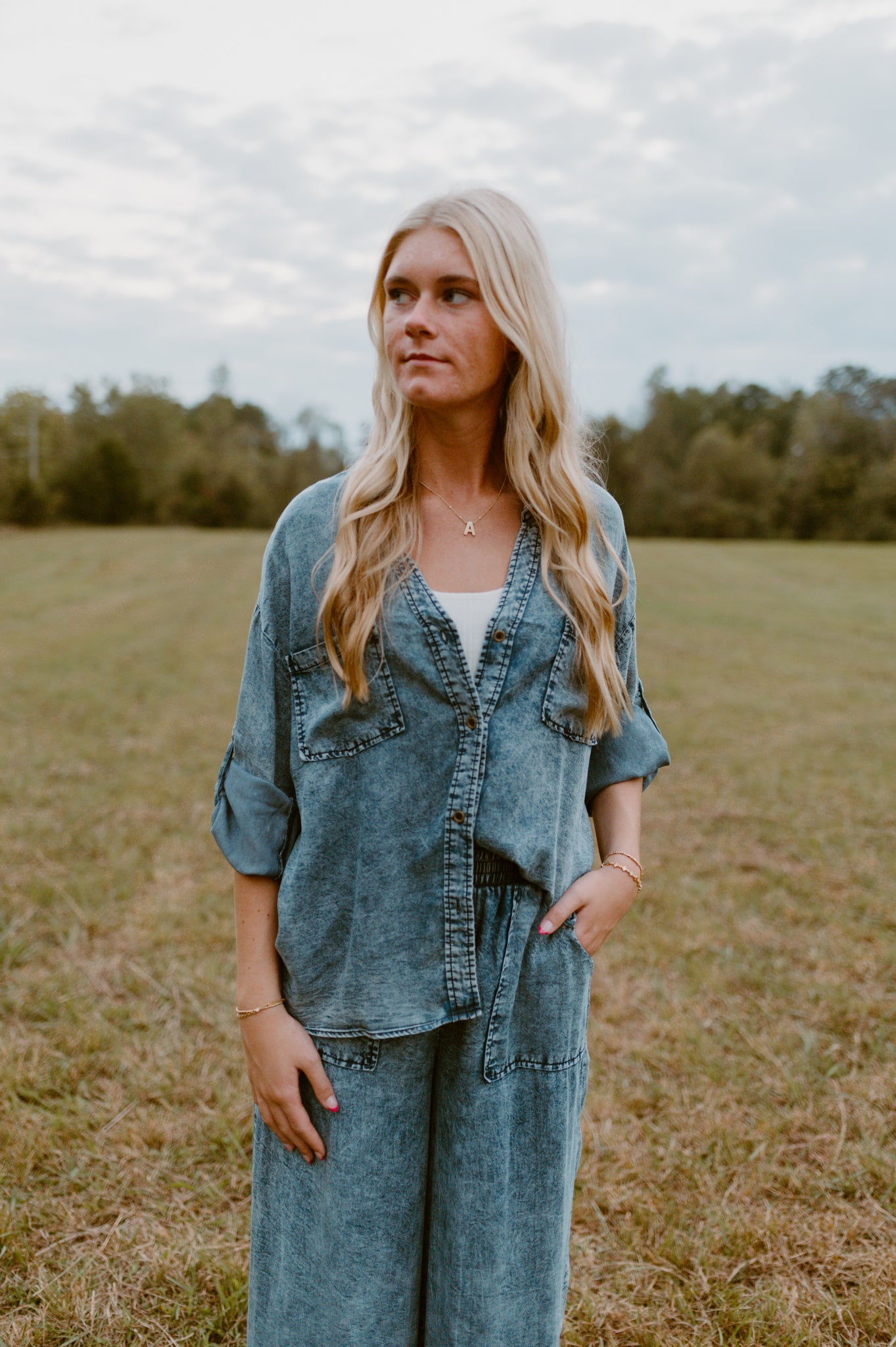 Oversized Denim Button Down