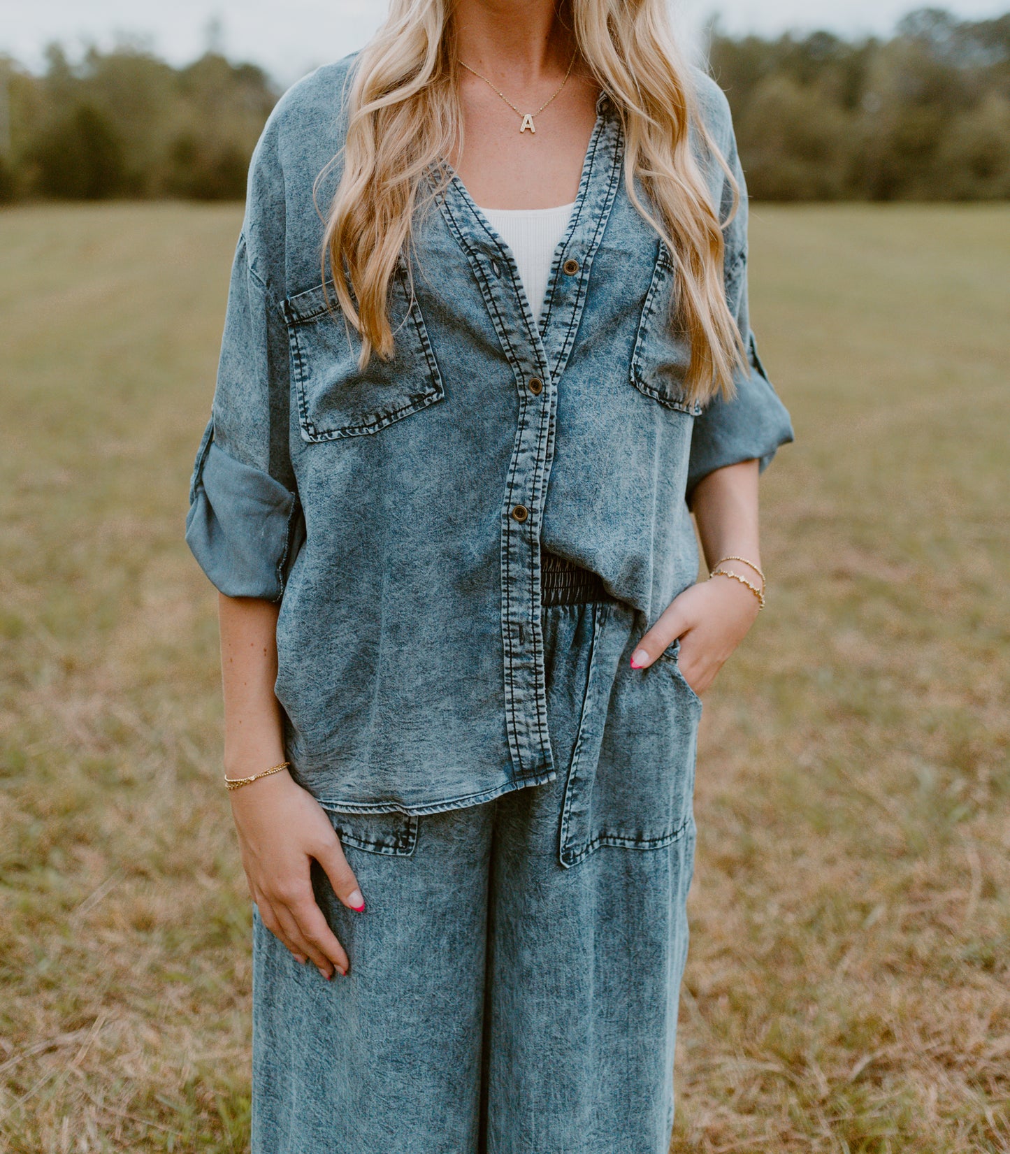 Oversized Denim Button Down