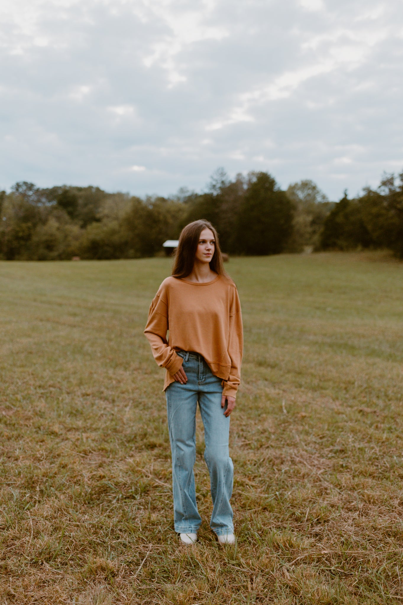 Washed Pullover | Burnt Sienna