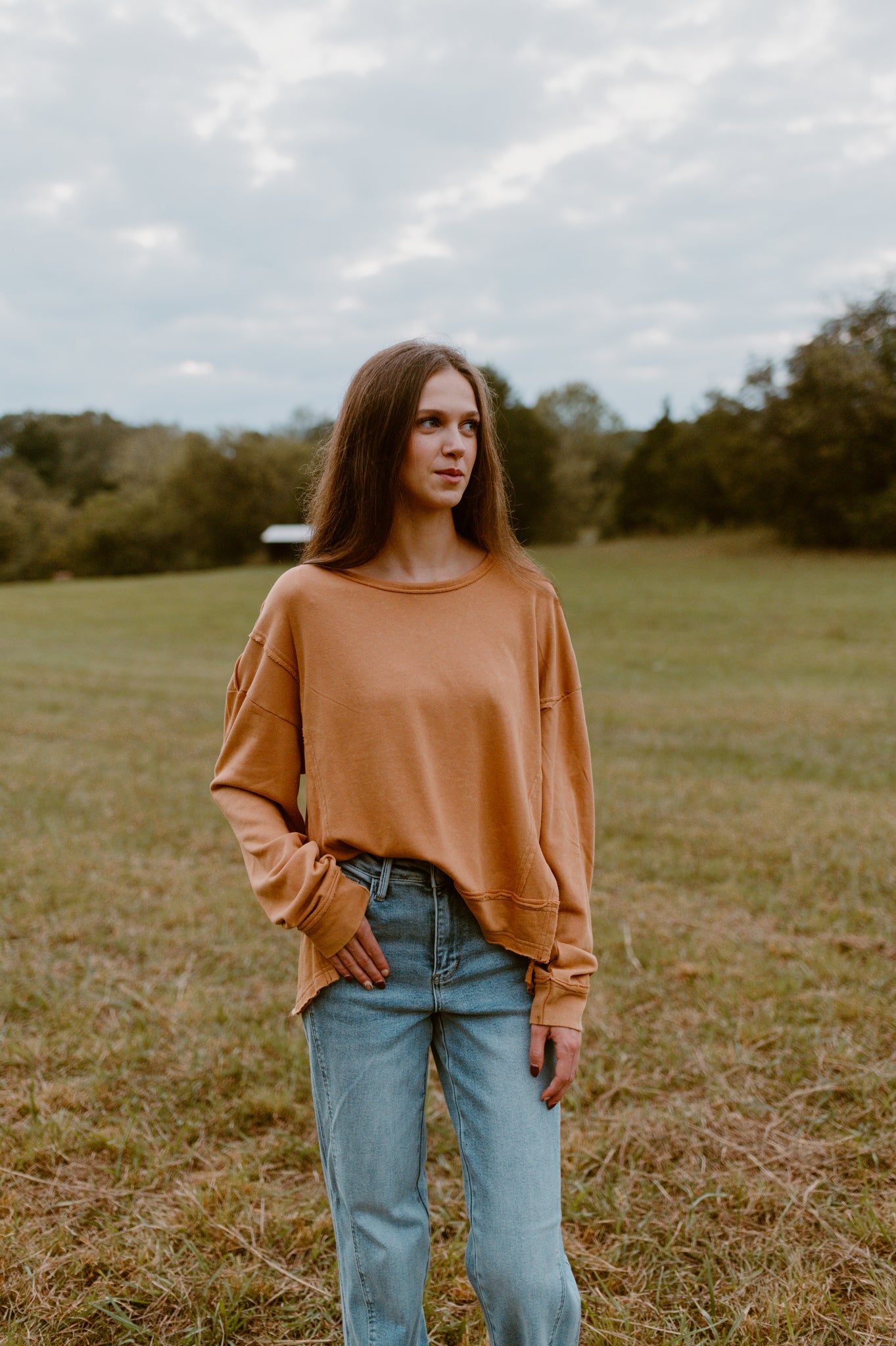 Washed Pullover | Burnt Sienna