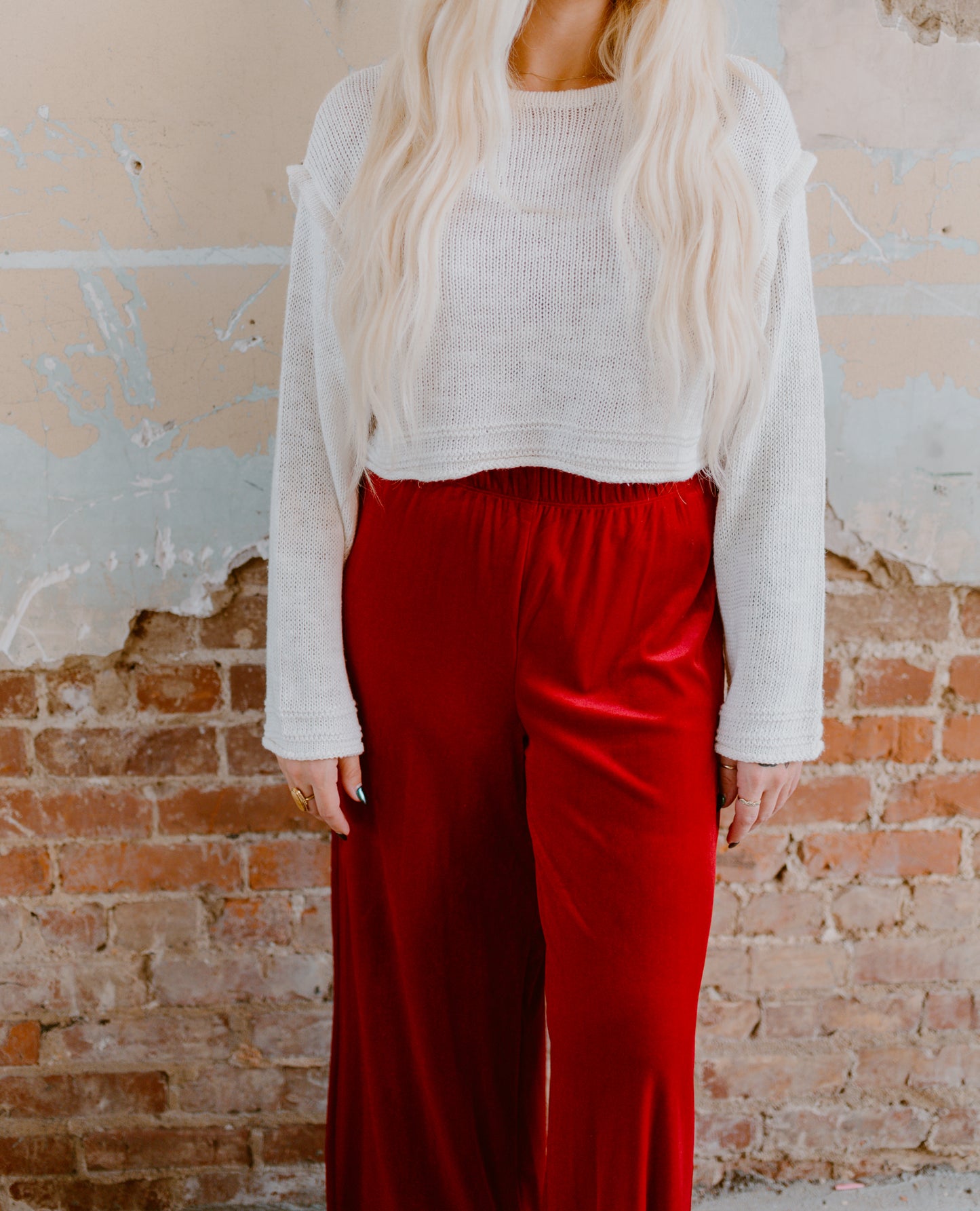 Red Velvet Pants