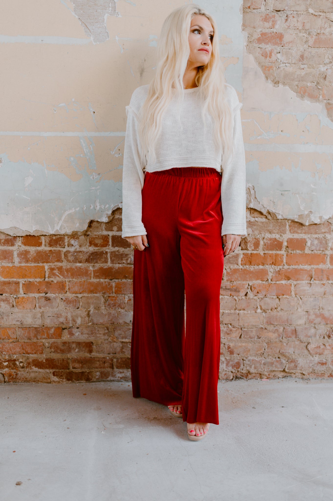 Red Velvet Pants