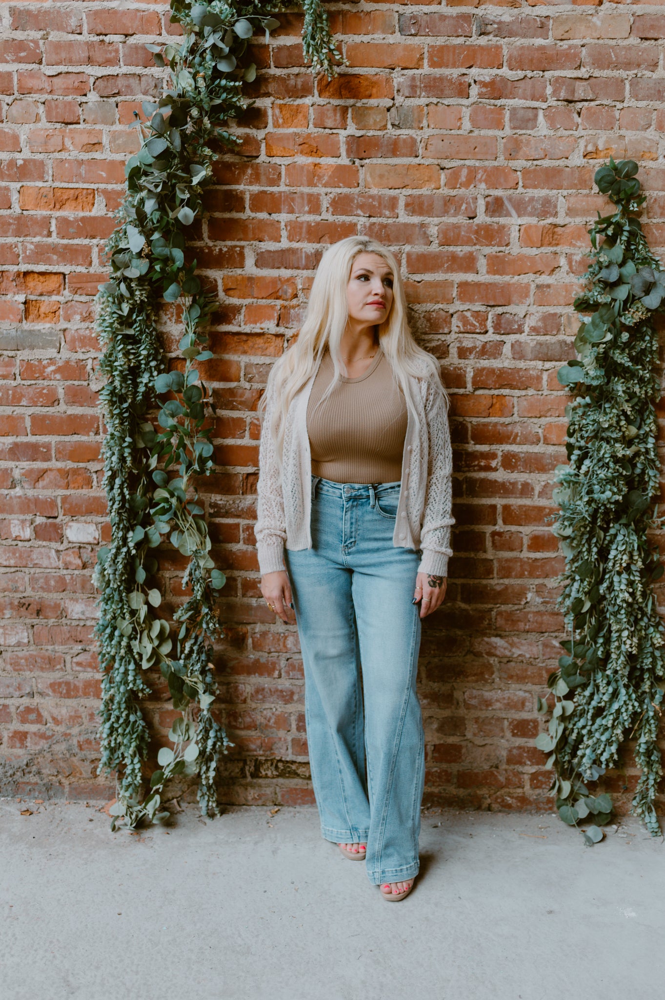 Delicate Lace Pattern Cardigan | Cream