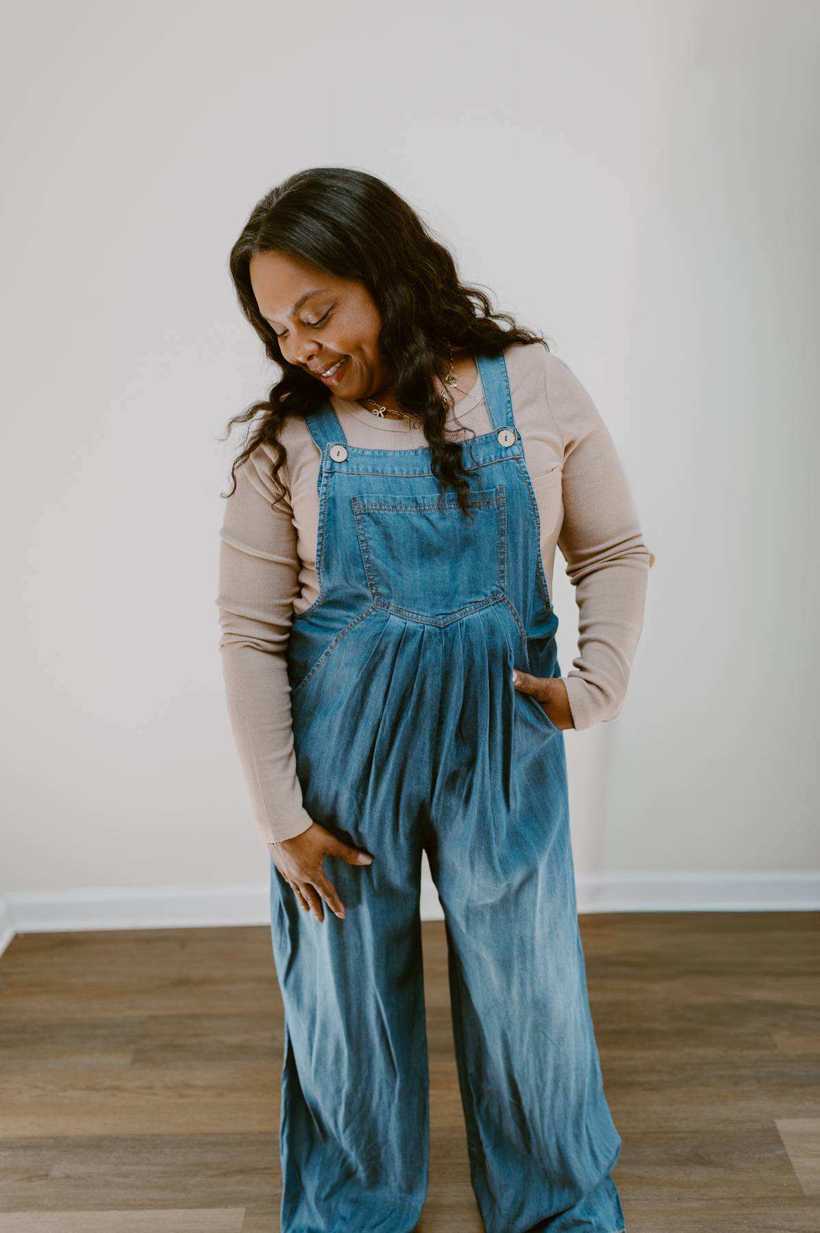 The Emery Washed Chambray Overall | Dark Denim