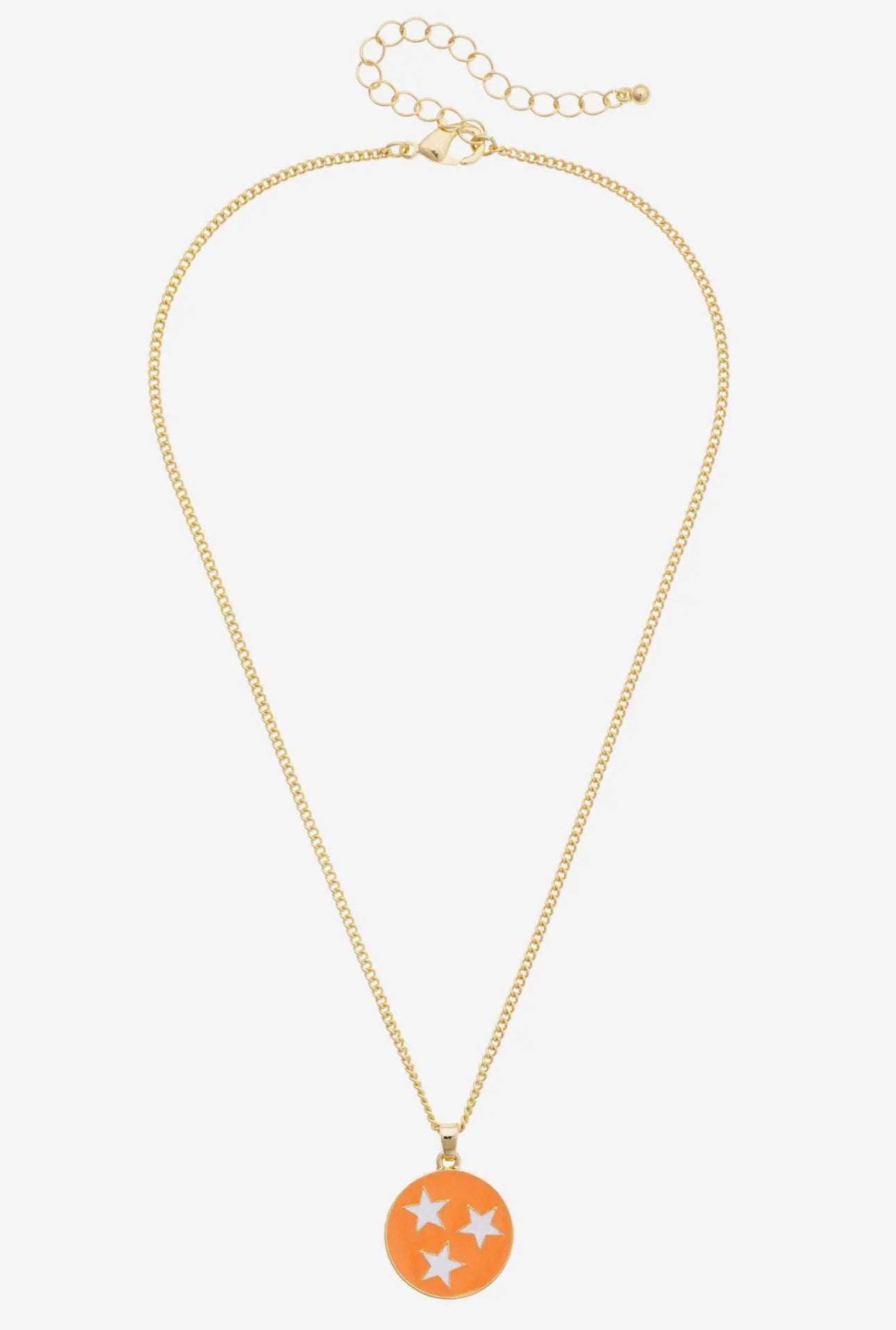 Tri-Star Enamel Necklace