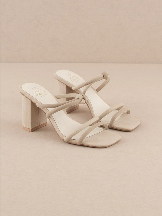 Sawyer 2 Strap Heel | Greige