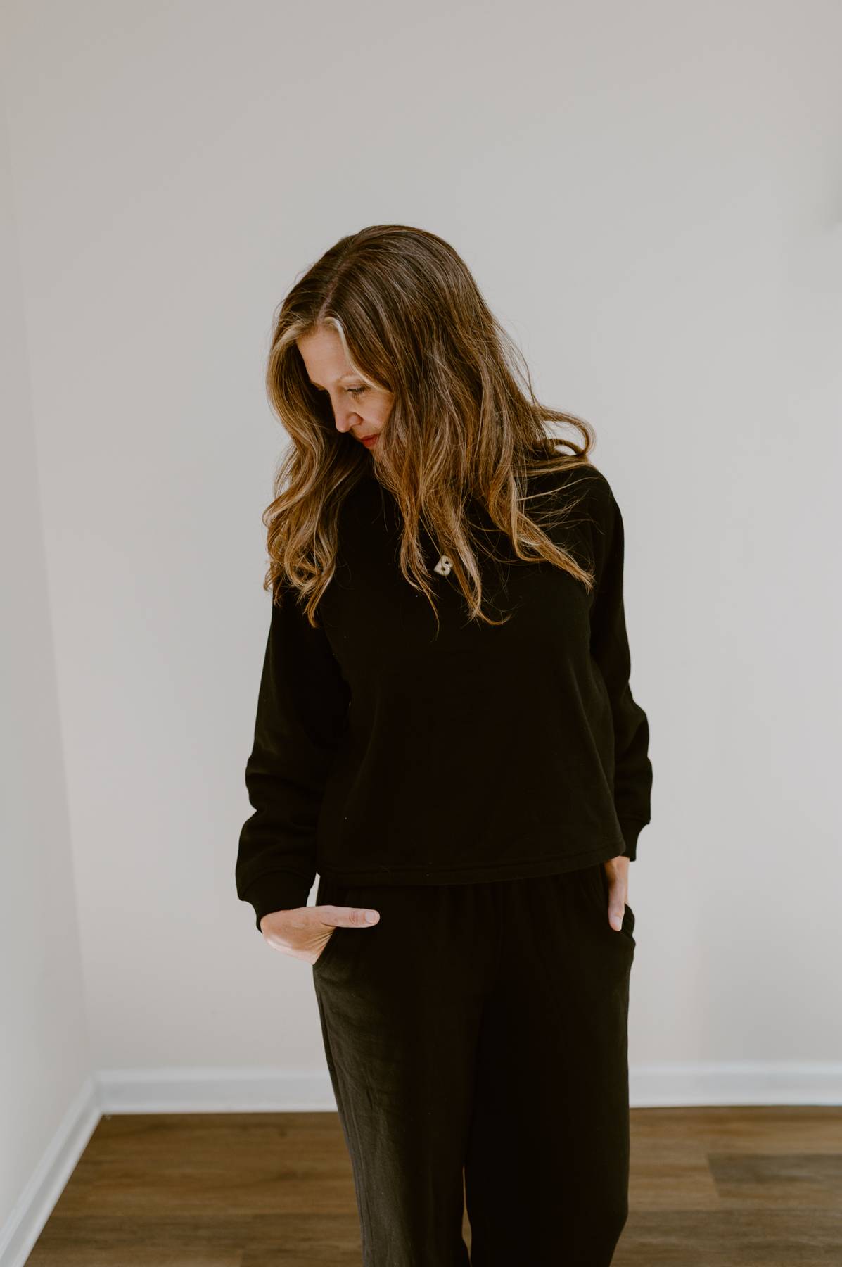 Essential Cozy Wide-Leg Lounge Set | Black