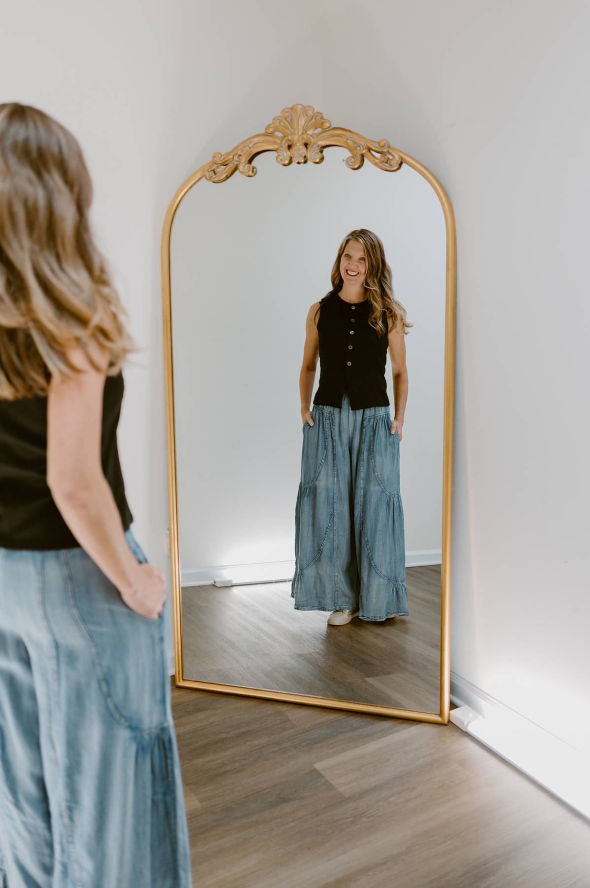 Wanderwell Chambray Wide Leg Pants