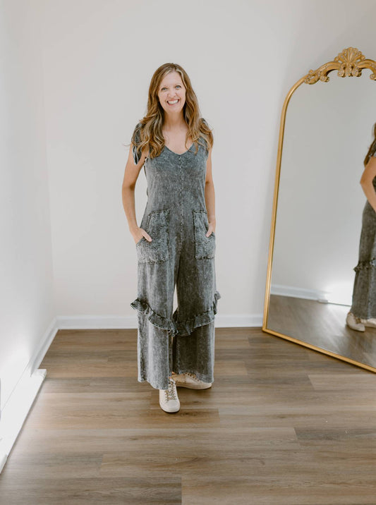 The Eloise Ruffle Jumpsuit | Black