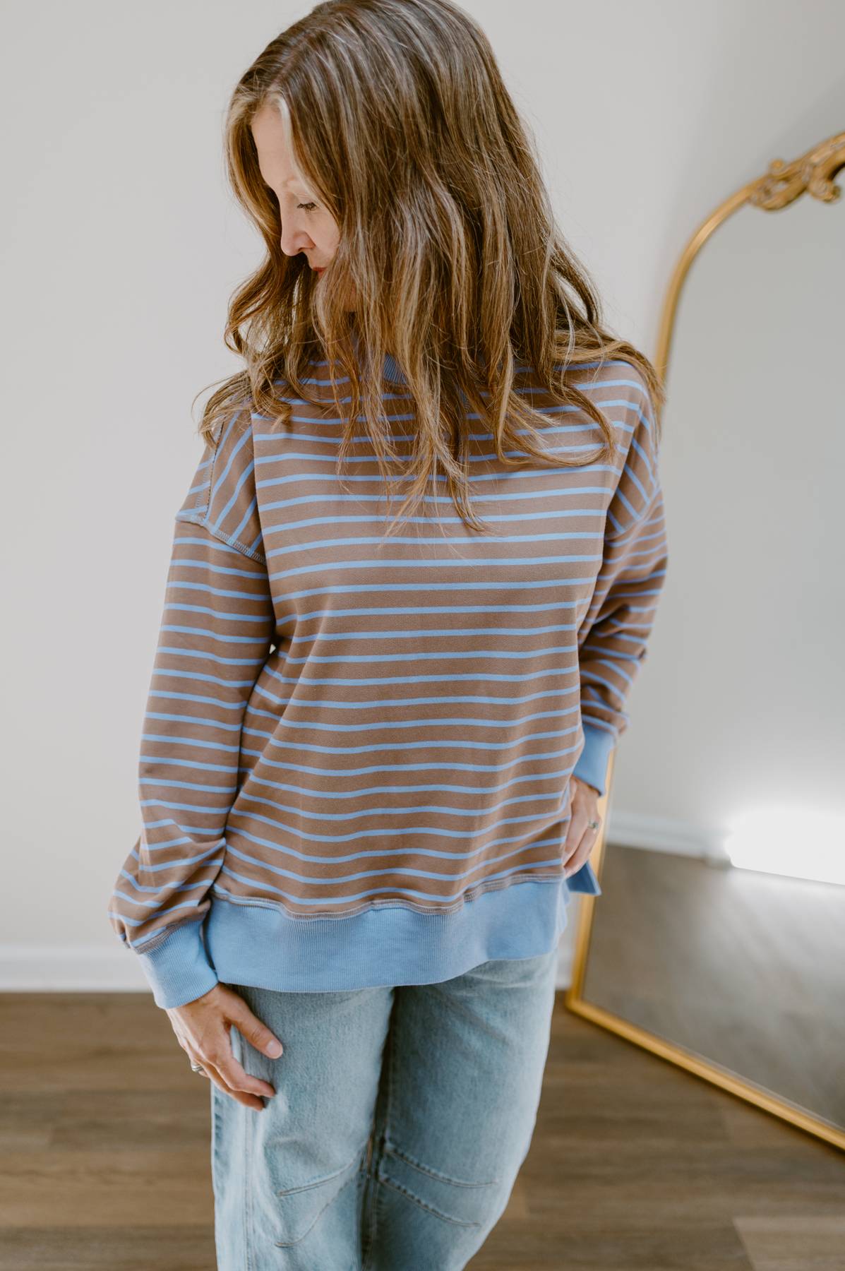 The Lilac & Latte Stripe Pullover