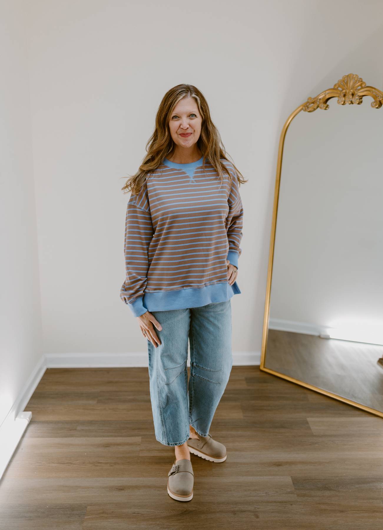The Lilac & Latte Stripe Pullover