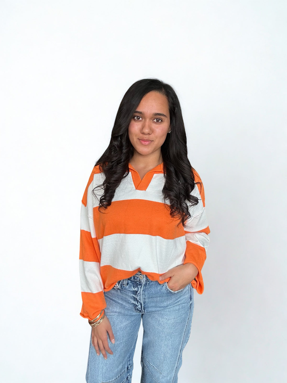 The Volunteer Varsity Striped Knit Sweater
